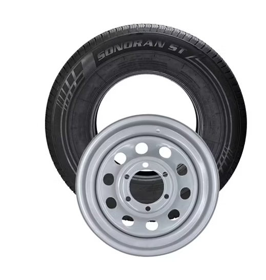 6-Lug ST255/75R15 Silver MOD Tire & Wheel Combo
