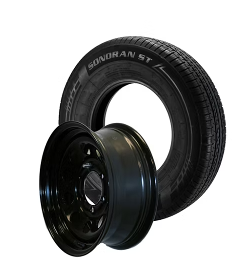6-Lug ST255/75R15 Black MOD Tire & Wheel Combo