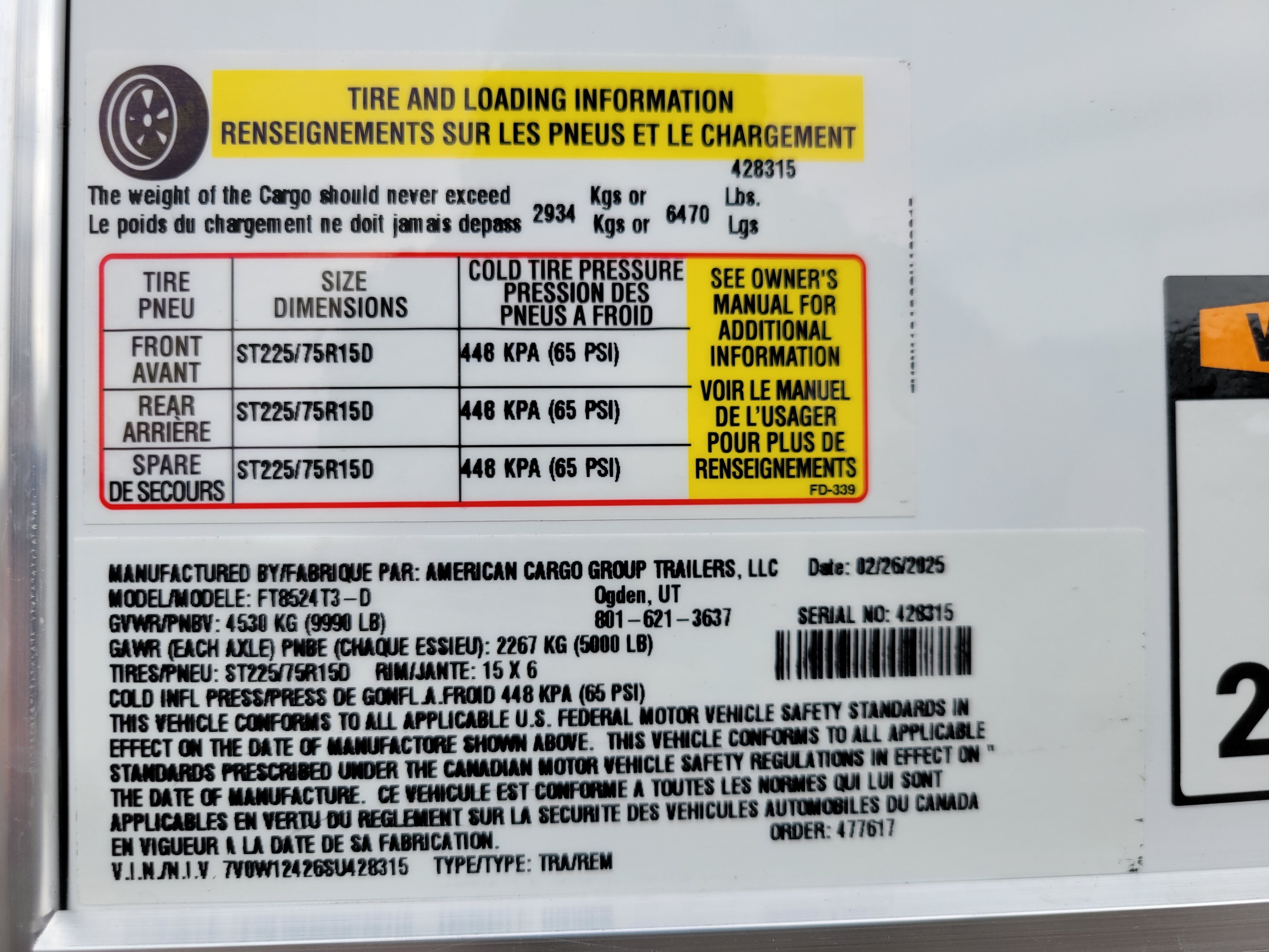 Wells Cargo 8.5 x 24 Deluxe Enclosed Trailer