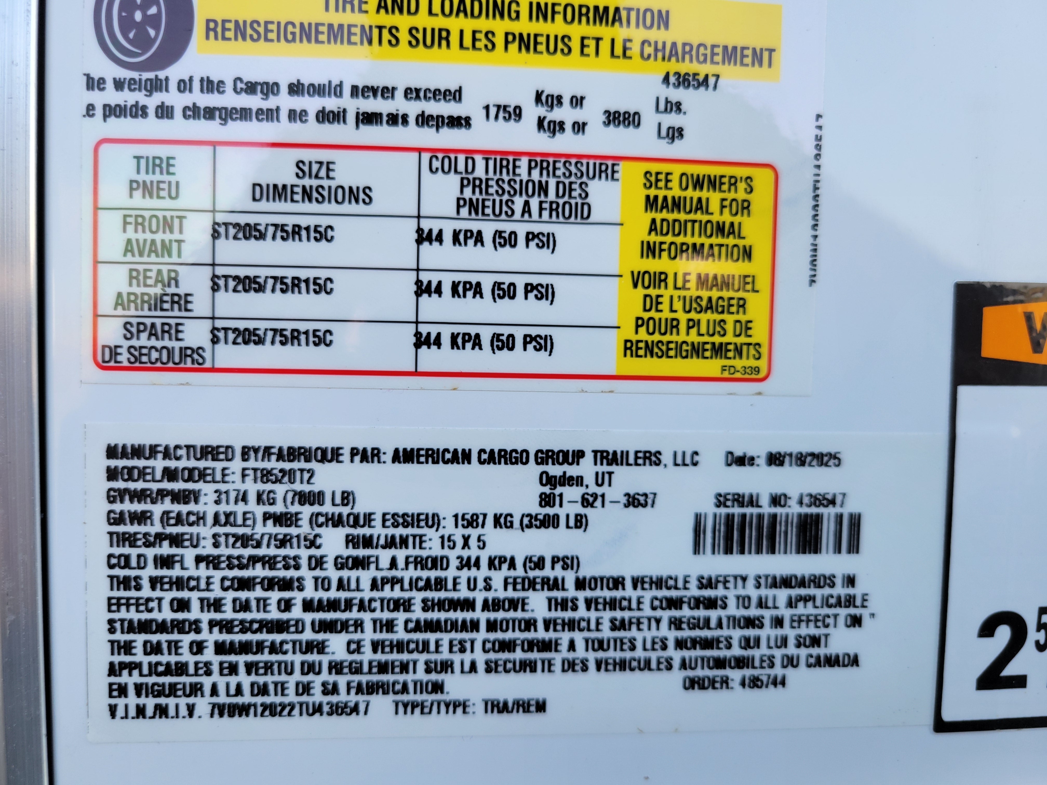 Wells Cargo 8.5 x 20 Enclosed Trailer