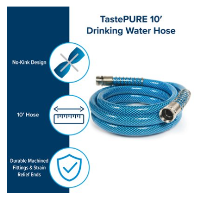 -SALE- Camco TastePURE 10' Premium Drinking Water Hose - 5 / 8"ID