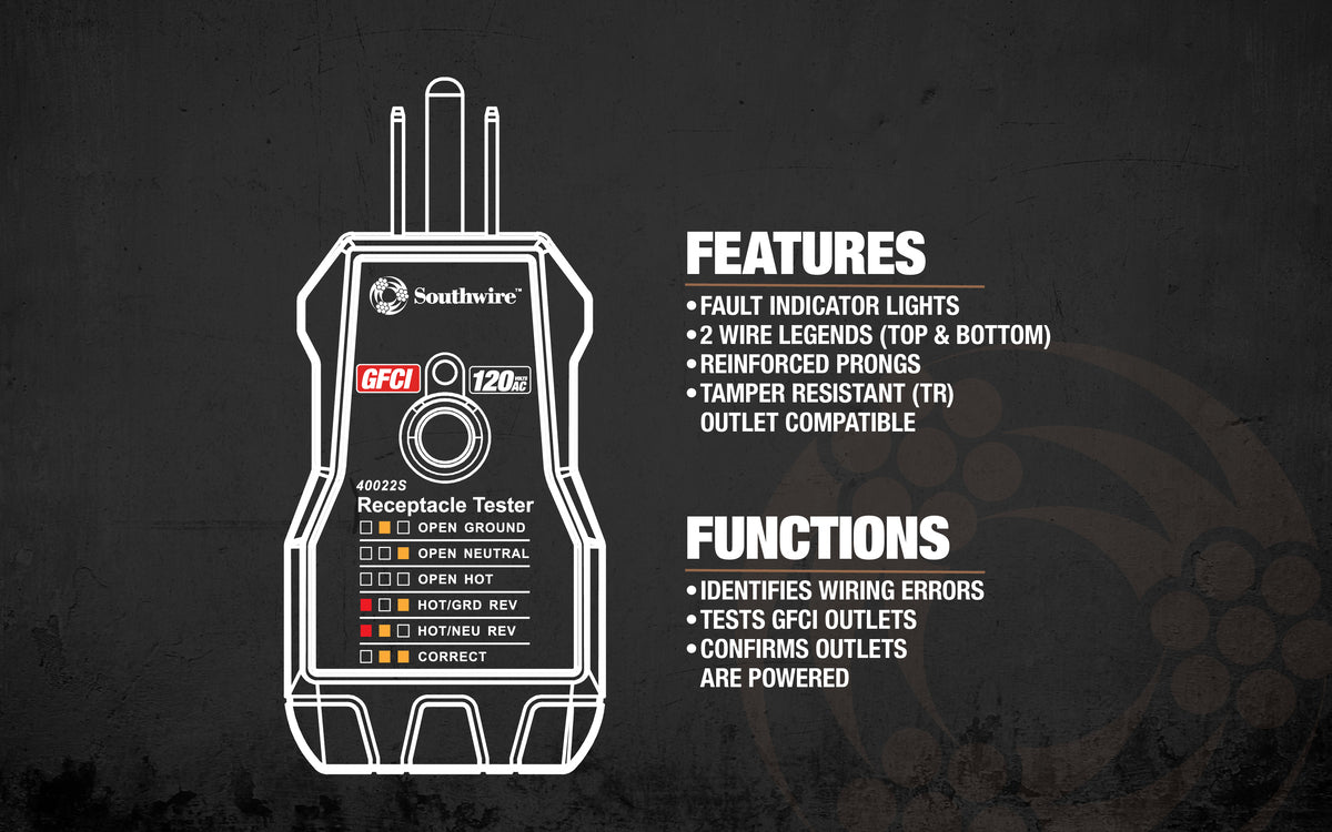 Southwire Easy-To-Use Receptacle Tester