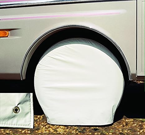 -SALE- Adco Ultra Tyre Gard Wheel Cover White Single Axle 33"-35"
