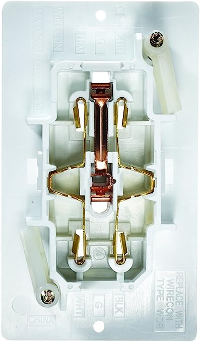 -SALE- RV Designer Self Contained Dual Outlet with Cover Plate- White