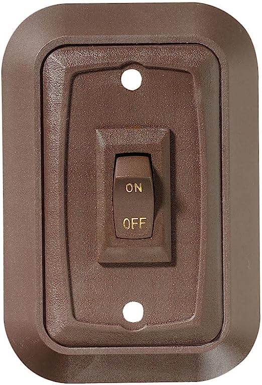-SALE- RV Designer Wall Plate Switch -Single, Brown