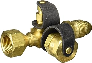 SALE - Marshall Excelsior Propane Tee Adapter Excess Flow P.O.L x Female P.O.L x  1"-20 Male x 1/4" Female Inv. Flare