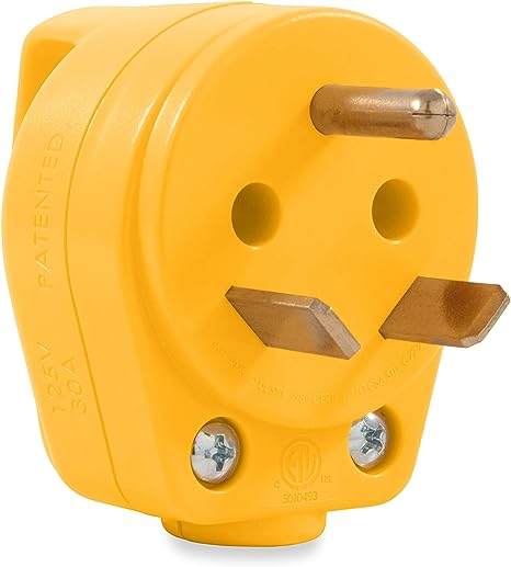 -SALE- Camco 30Amp Power Grip Replacement - Male Plug (MINI) 125V / 3750W