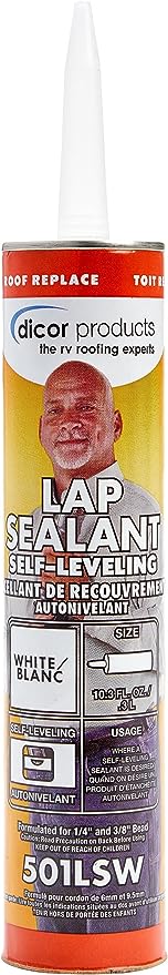 SALE - Dicor Self-Leveling Lap Sealant-White 10.3oz