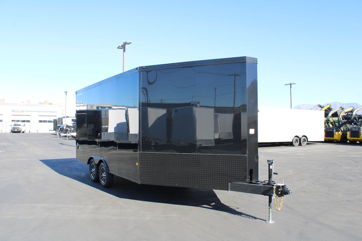 WELLS CARGO 22' Snowmobile Trailer Black Trim