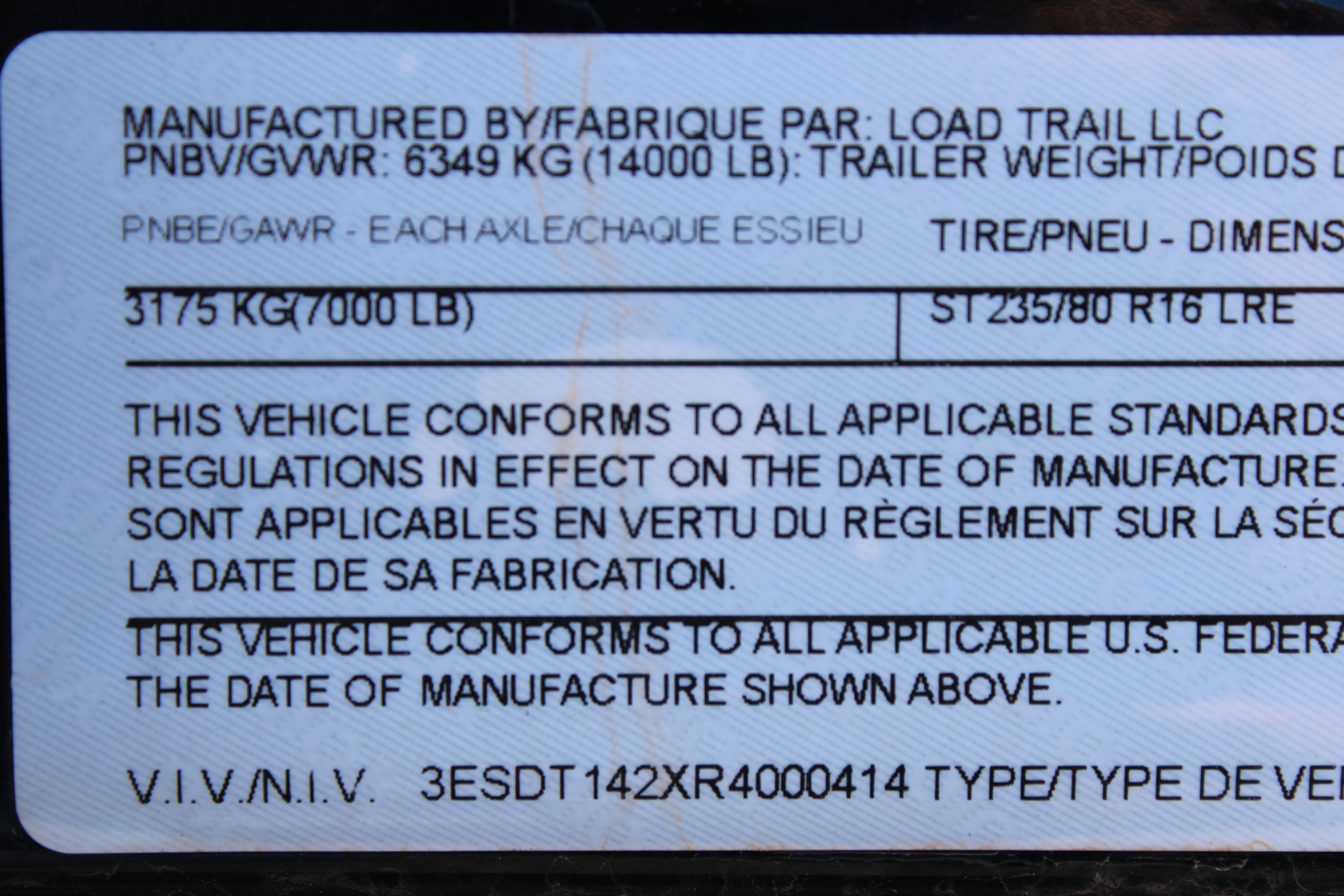 Used 14' Dump Trailer 2024