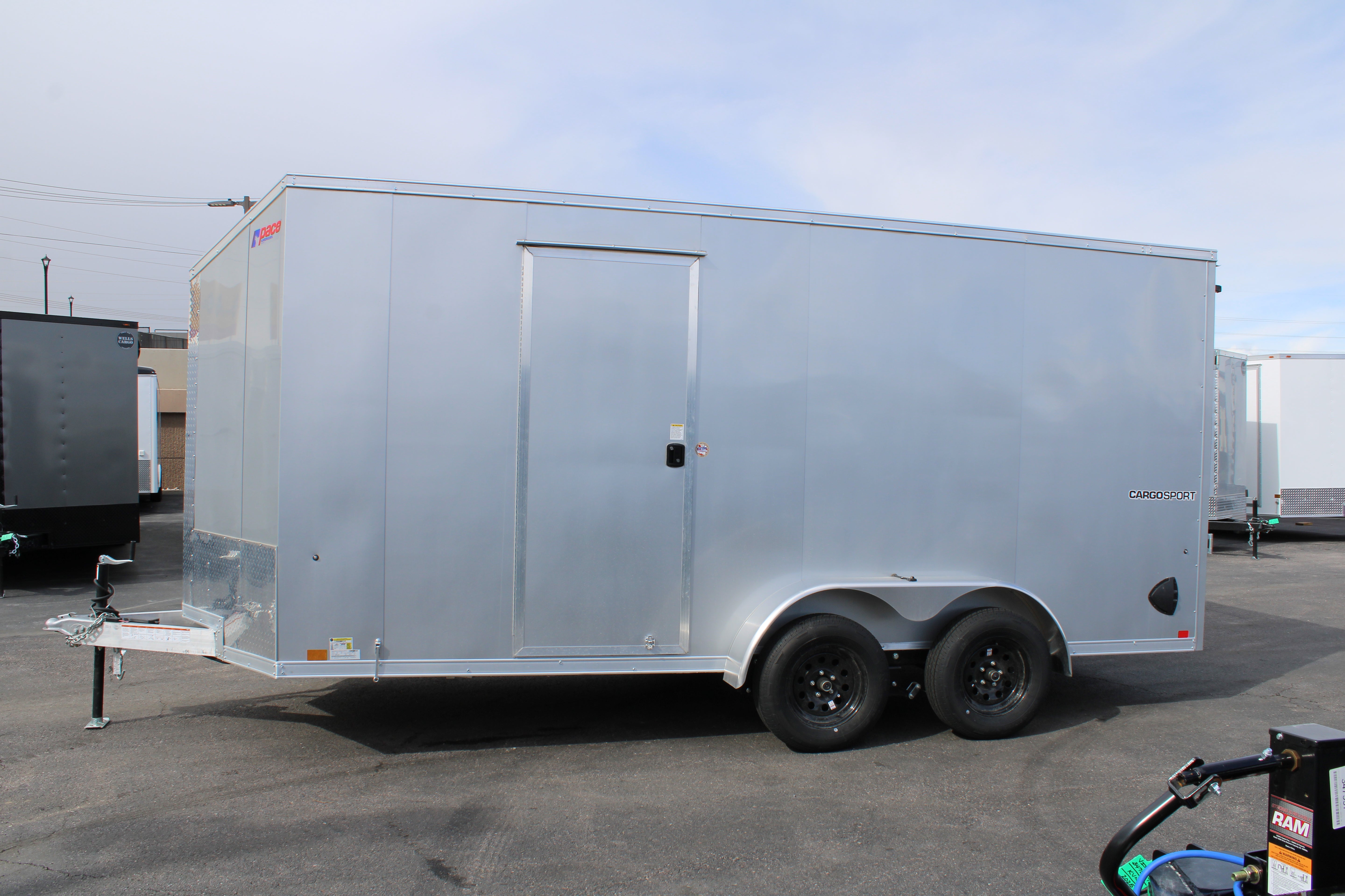 All Aluminum Pace  7 x 16 Enclosed Trailer