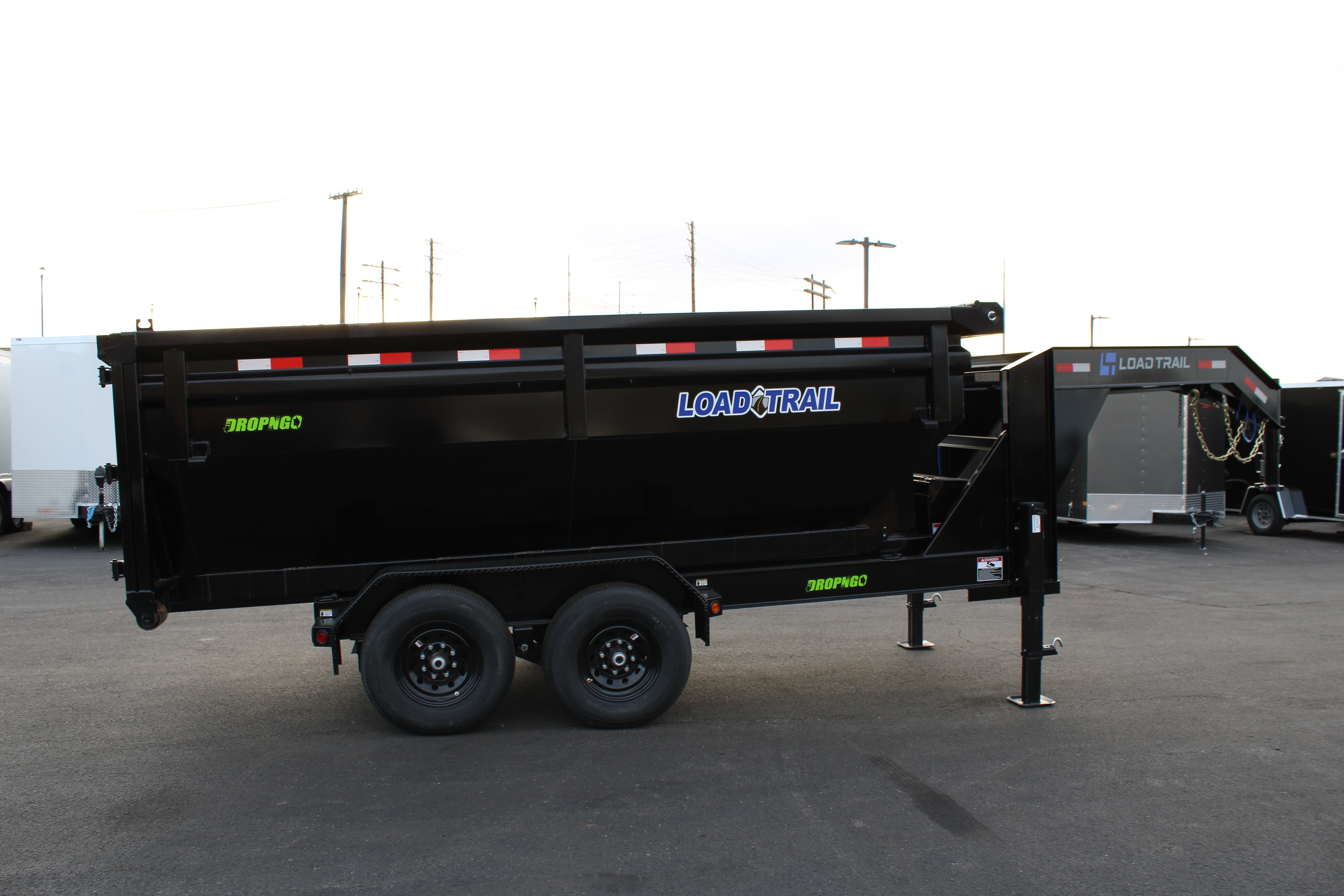 Load Trail 83" x 14' Gooseneck Trailer drop and go chassis