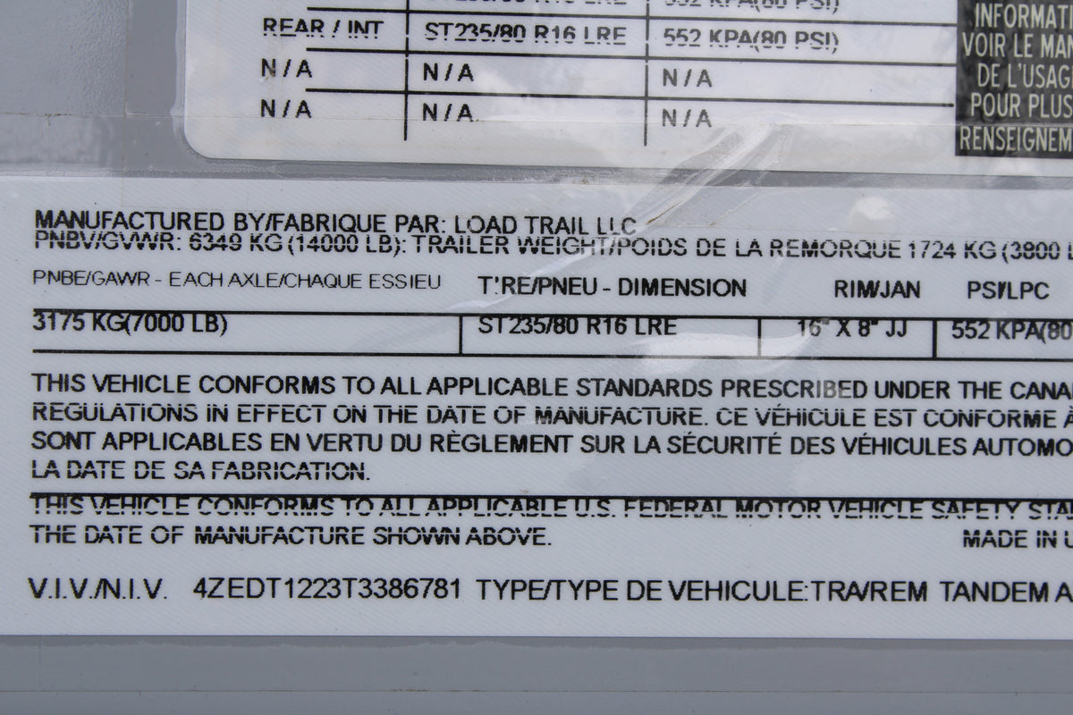 Loadtrail 12' Dump Trailer