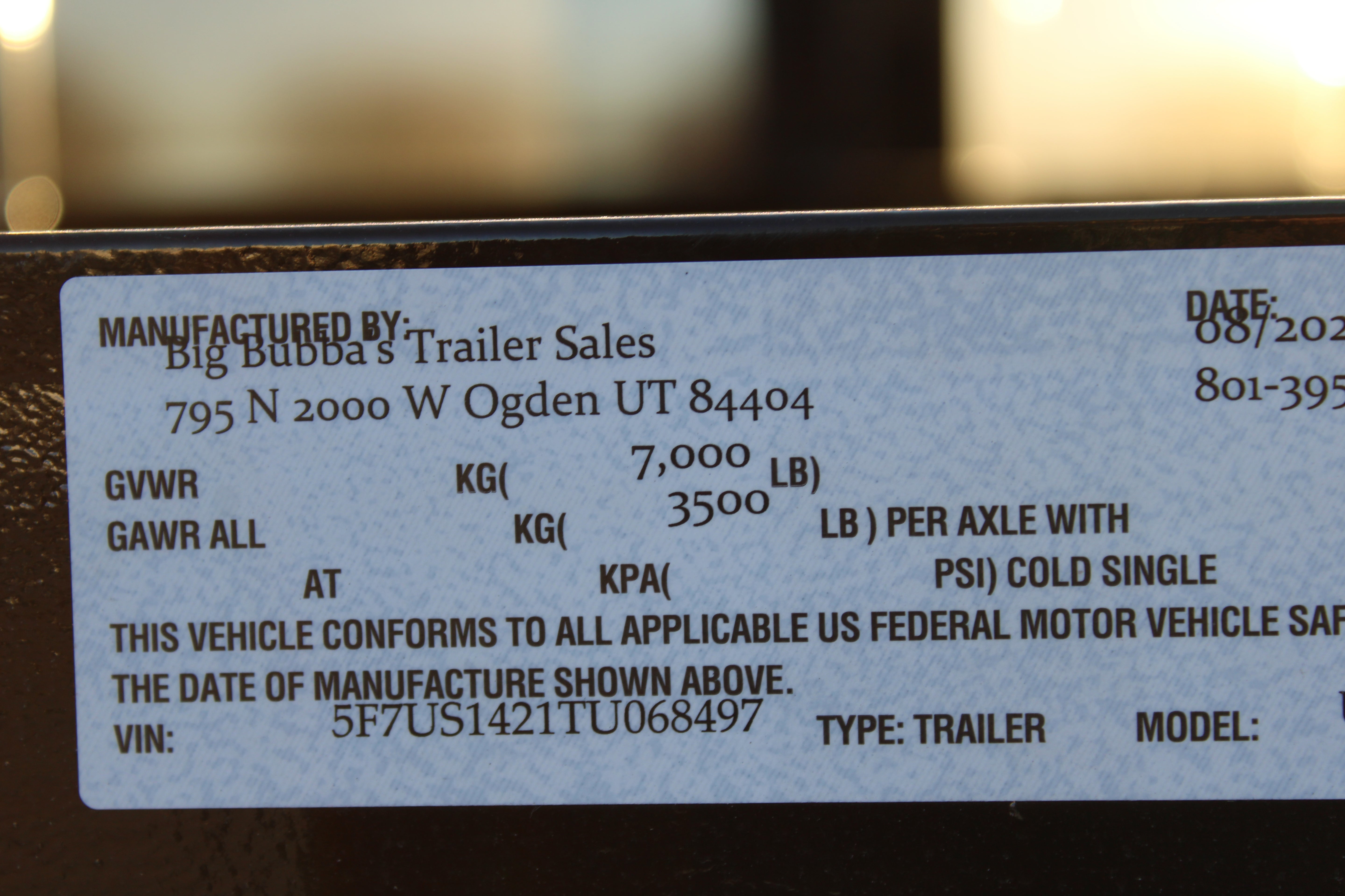 Big Bubba 7 x 14 Utility Trailer