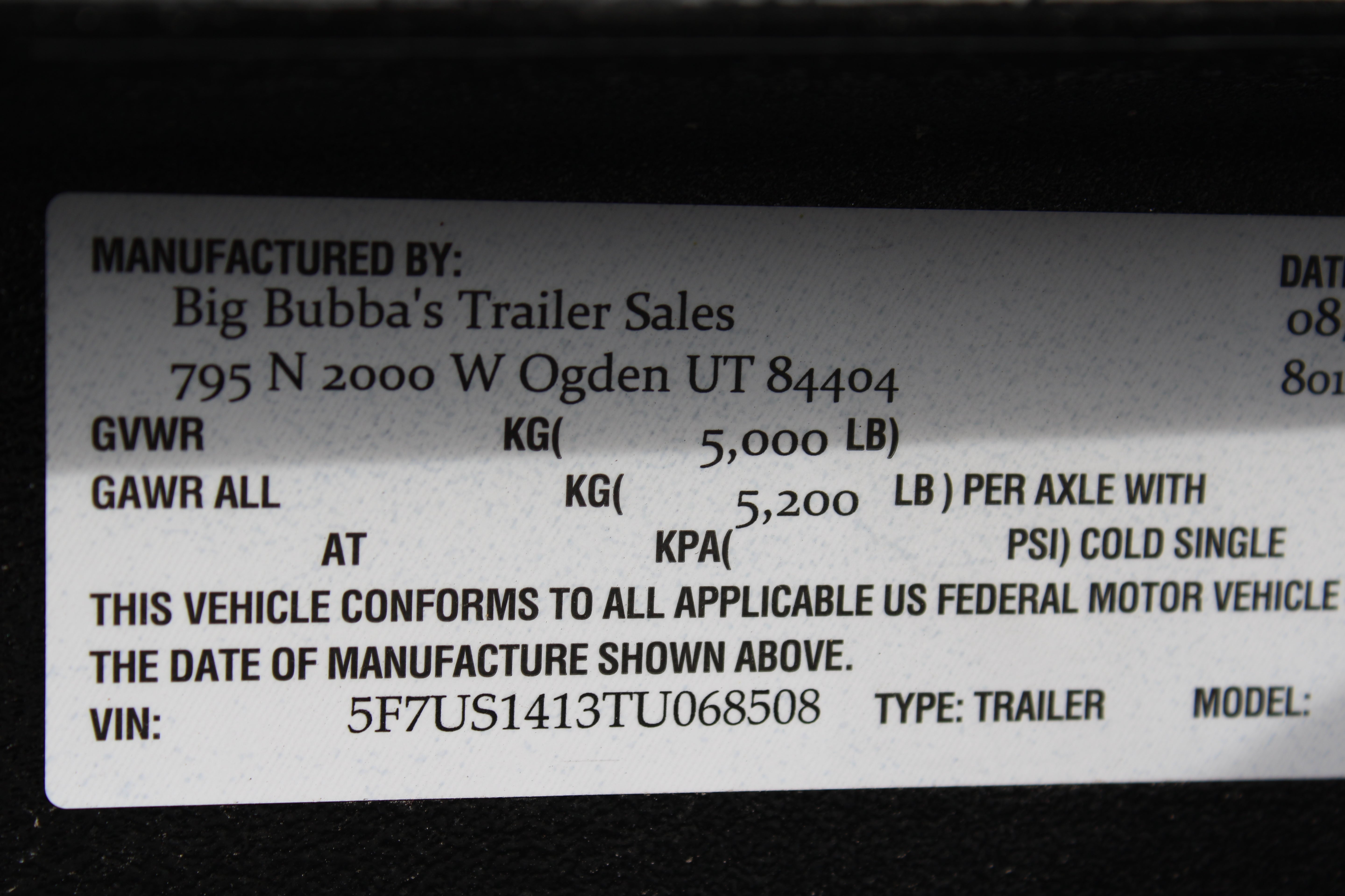 Big Bubba 7 x 14 Utility Trailer