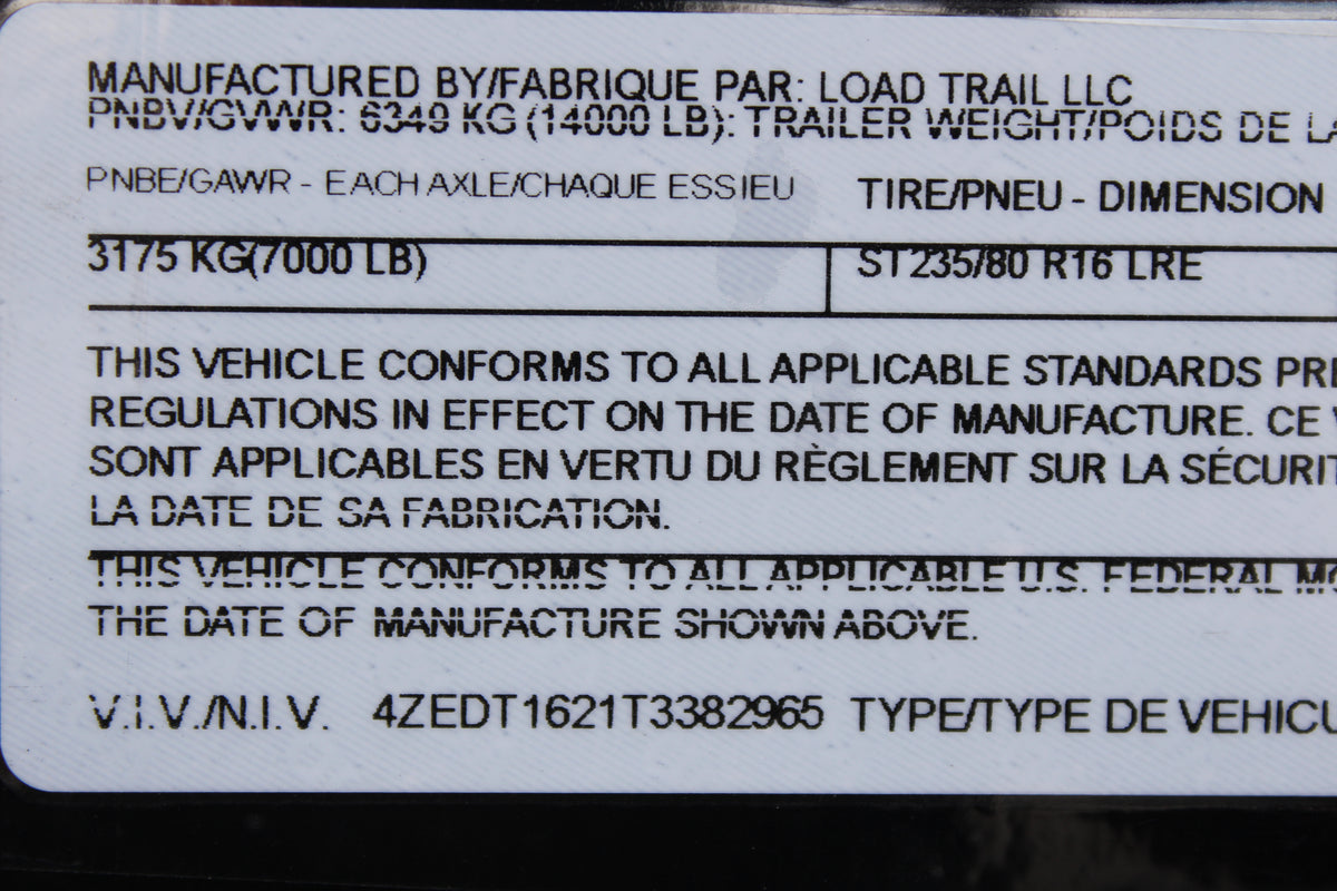 Loadtrail 14' Dump Trailer