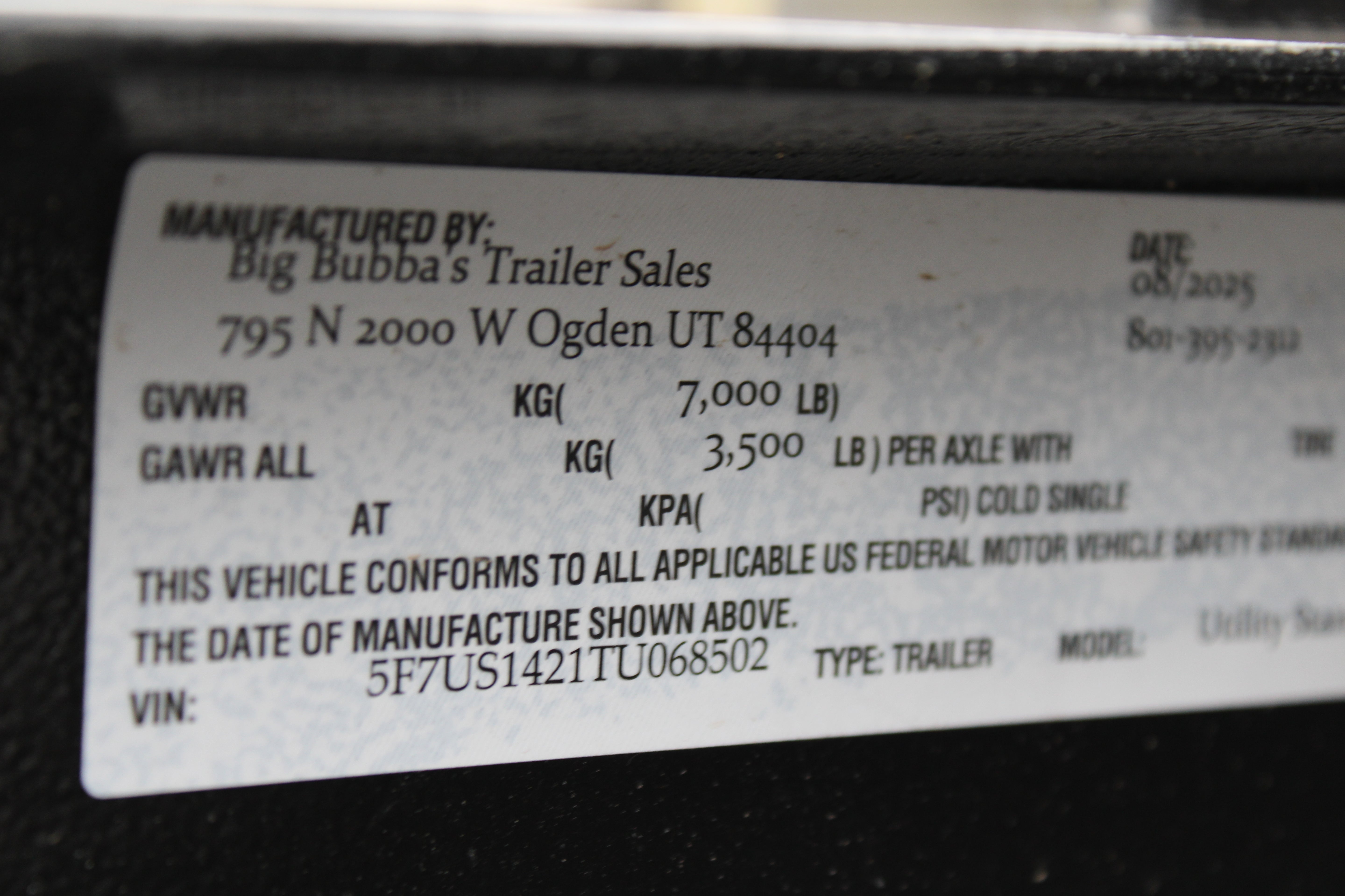 Big Bubba 7 x 14 Utility Trailer