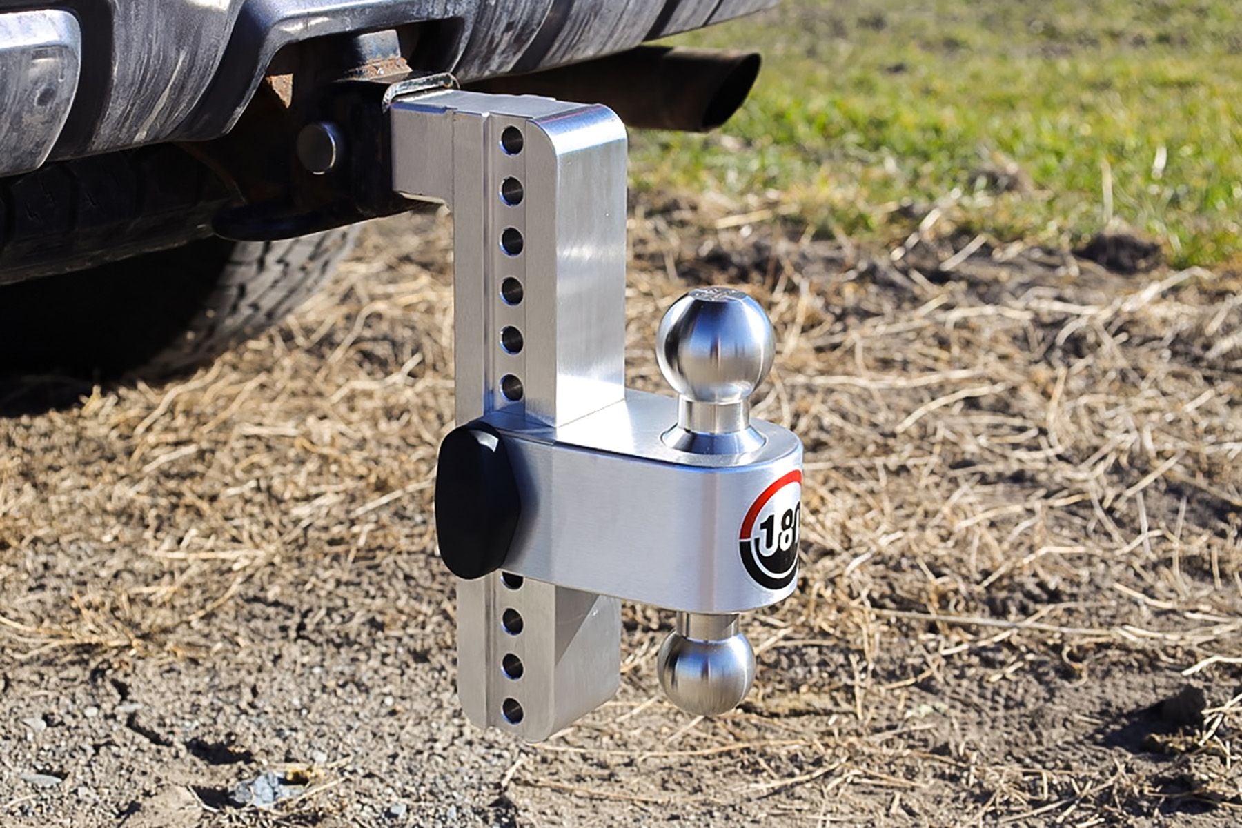 Weigh Safe Aluminum Turnover Ball 10" Drop Hitch w/ 2" Shank- Stainless Steel