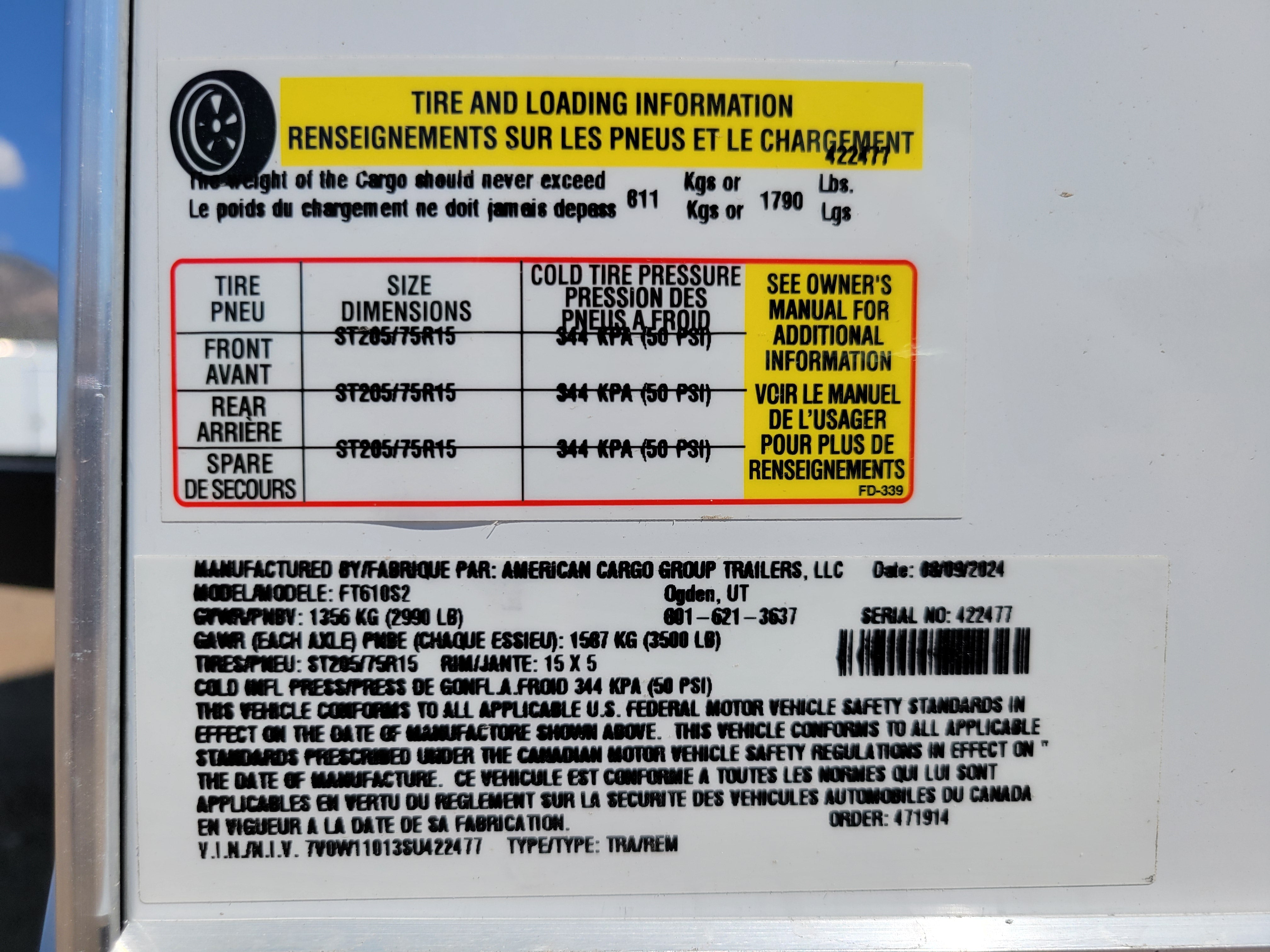 2025 Wells Cargo 6 x 10 Enclosed Trailer