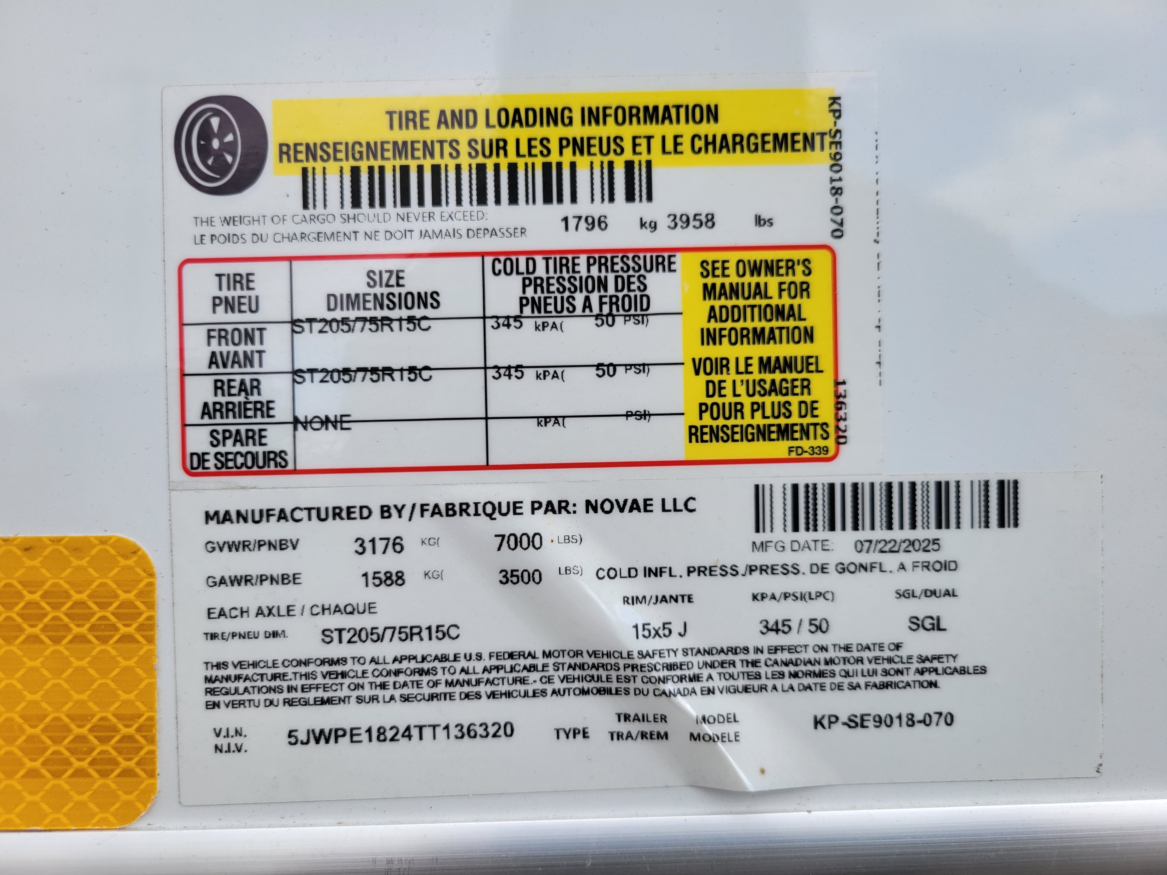 Pace 7.5 x 18 Enclosed Trailer