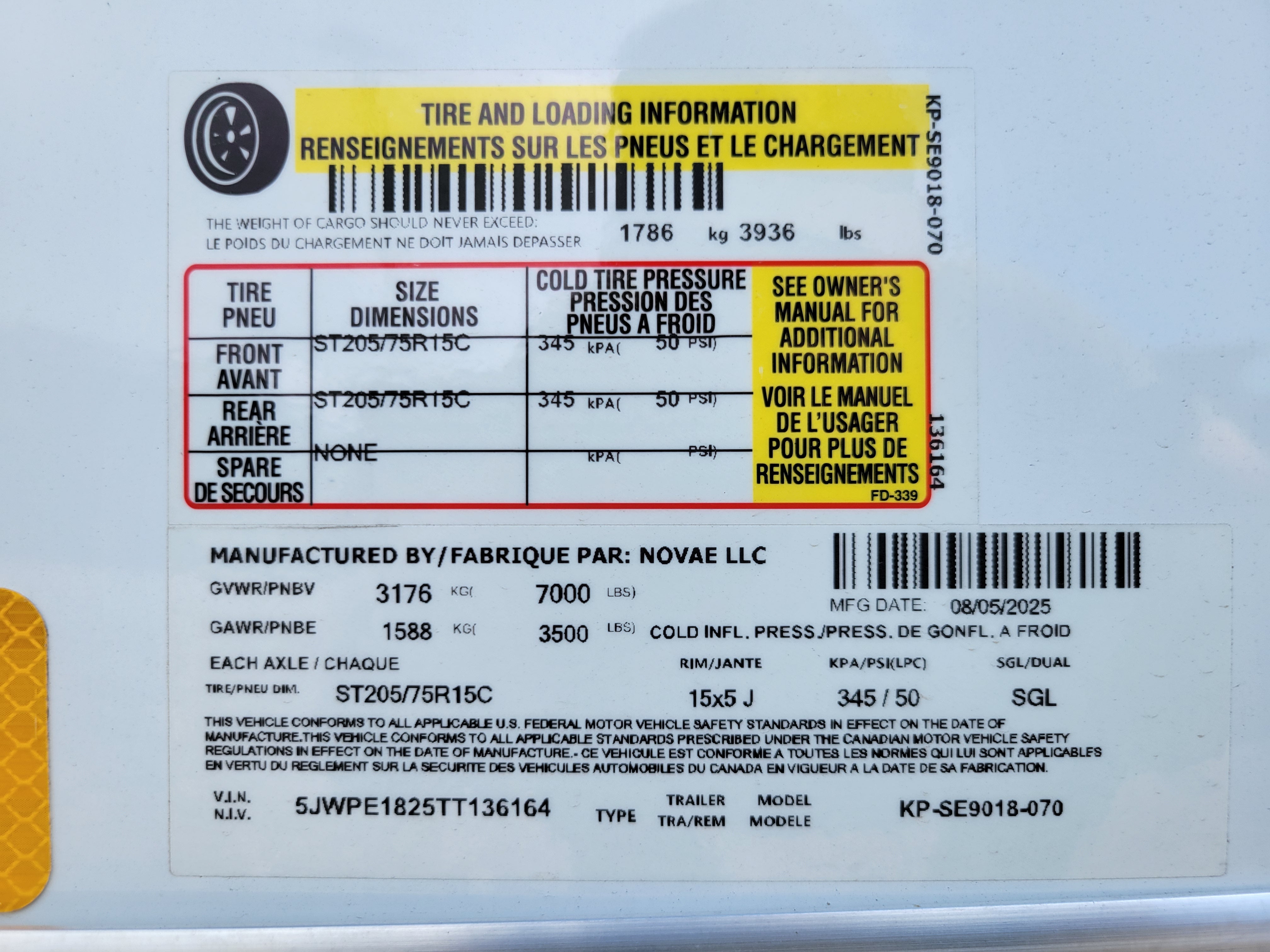 Pace 7.5 x 18 Enclosed Trailer