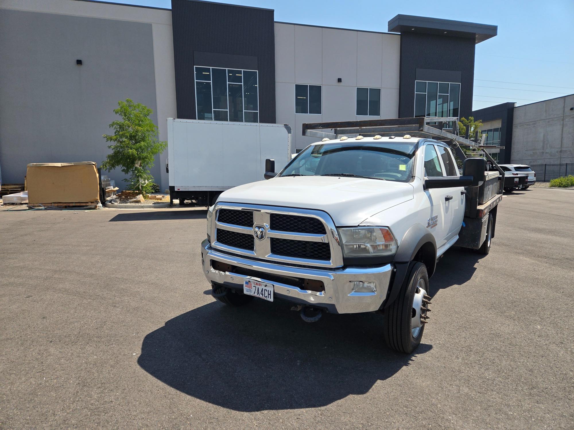 2016 RAM 4500 Crew Cab 12' Flat Bed 4 Wheel Drive