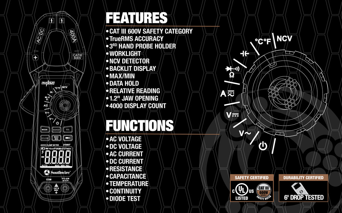 Southwire Clamp Meter 400A AC/DC