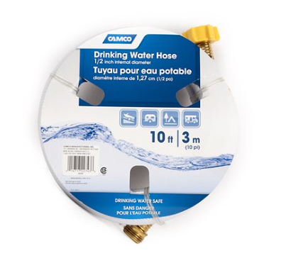 Camco TastePURE 10' Drinking Water Hose - 1 / 2" ID