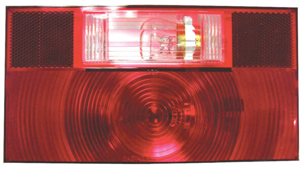 Peterson Incandescent Stop/Turn/Tail, Rectangular, w/ Back-Up Light & Reflex