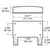 Peterson Incandescent Stop/Turn/Tail, Rectangular, w/ Reflex & License Light & Bracket