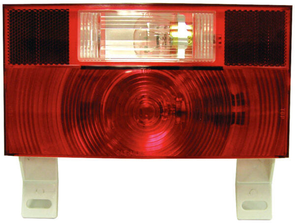 Peterson Incandescent Stop/Turn/Tail, Rectangular, w/ License Light & Bracket & Back-Up & Reflex