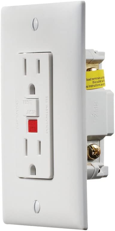 RV Designer Dual GFCI Outlet with Cover Plate- White