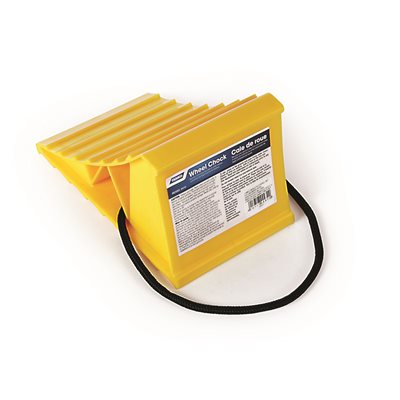 Camco Wheel Chock with Rope - Yellow