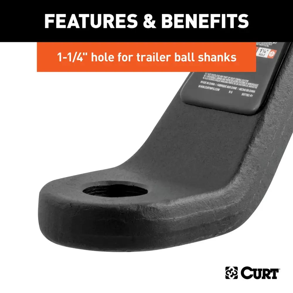 Curt Forged Ball Mount- 2" Shank, 2" Drop, 17,000lbs, 8-1/2" Long