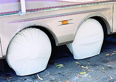 Adco Ultra Tyre Gard Wheel Cover White Single Axle 33"-35"