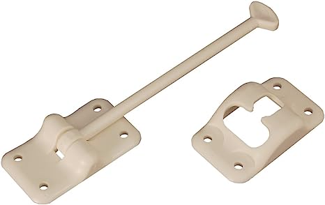 RV Designer Plastic Door Holder 6"- Colonial White