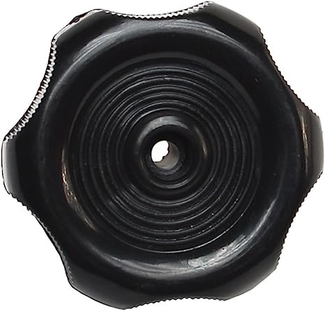 RV Designer Plastic Window Knob Black- 1/2" Shaft