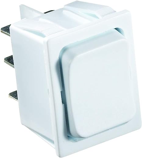 RV Designer Rocker Switch 5 Amp- White