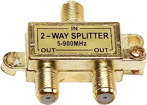 RV Designer 2 Way Splitter, In-Line Coaxial