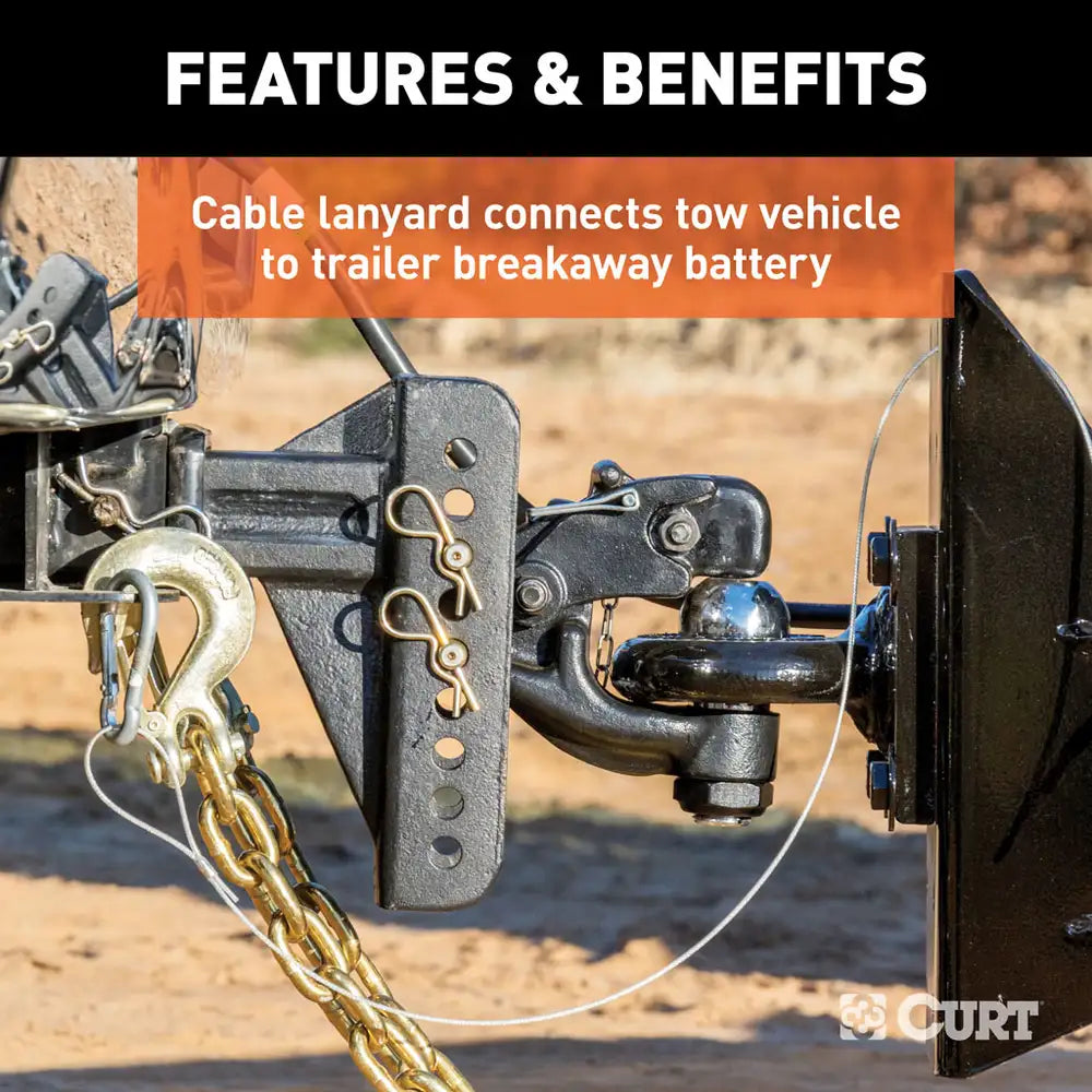 Curt Push-to-Test Breakaway Kit w/Top-Load Battery