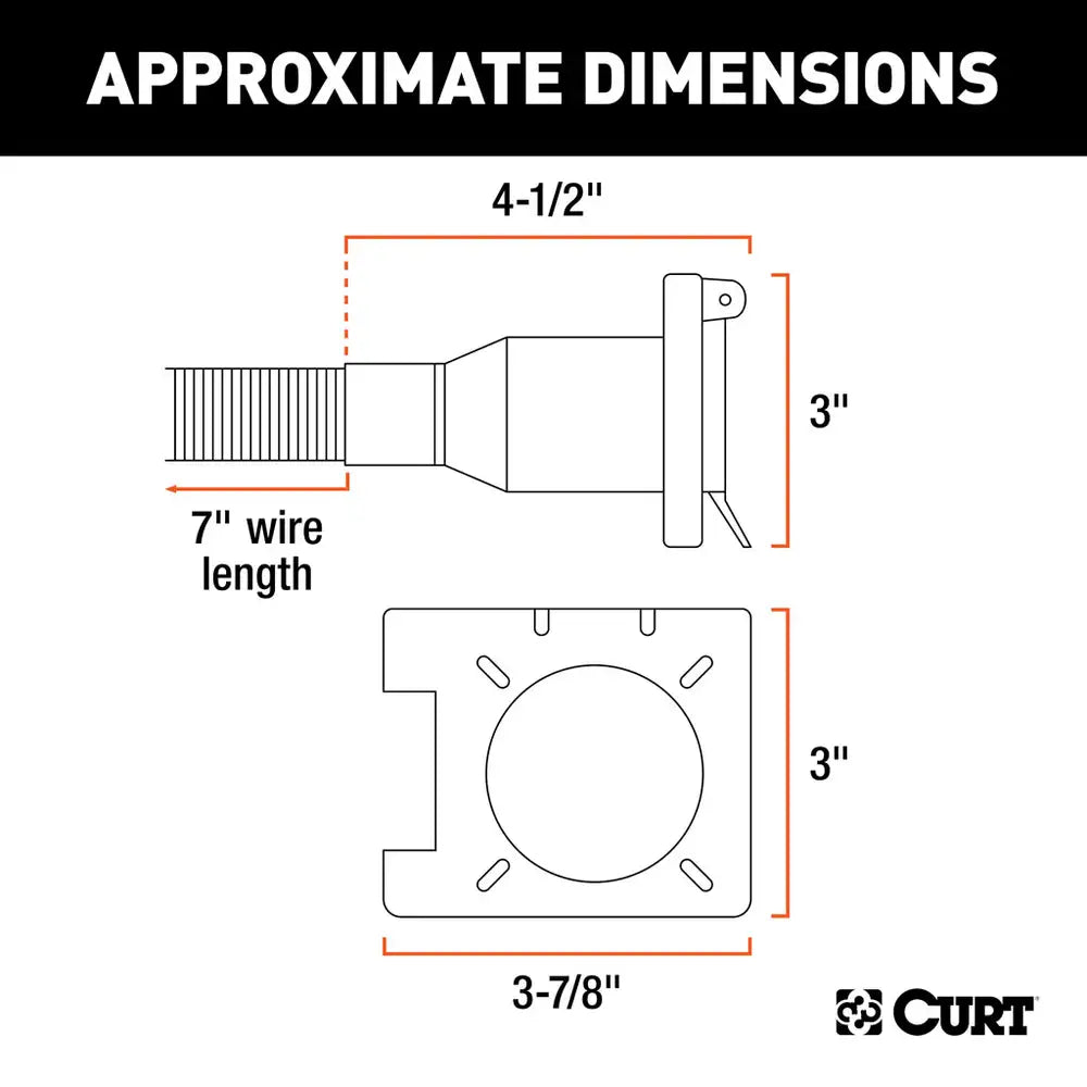 Curt Dual-Output 7 & 4 Way Connector