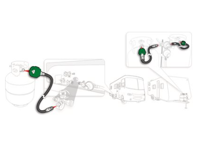 Camco Pigtail Propane Hose Connector - 12"