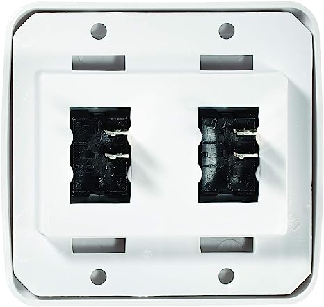 RV Designer Contoured Wall Switch- White, Double