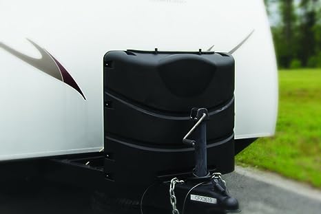 Camco RV Propane Tank Cover- Black, Double Tanks