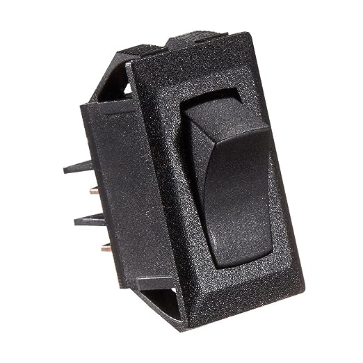 RV Designer Black Rocker Switch- 10 Amp