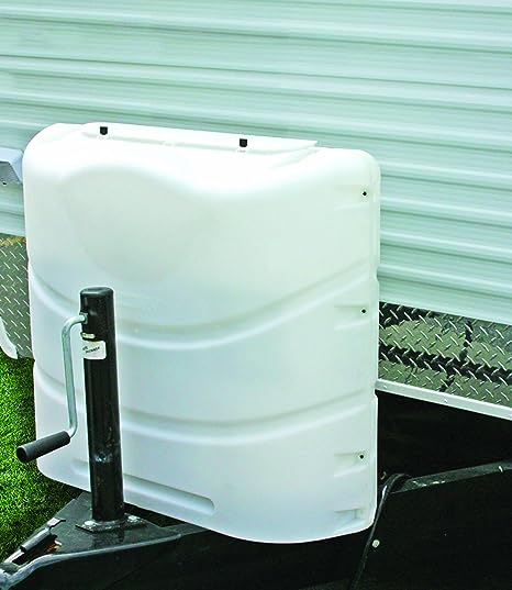 Camco RV Propane Tank Cover- White, Double Tanks