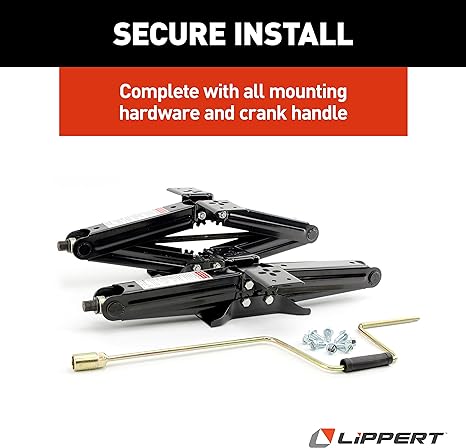 Lippert Manual RV Scissor Jack Kit - 24", 5,000 lbs., 2 Pack