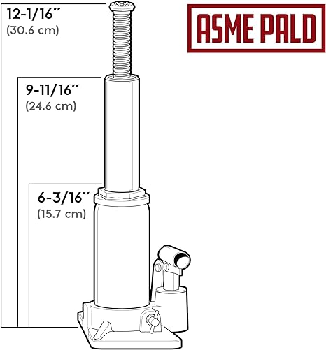 Powerbuilt Bottle Jack - 6-3/16" to 12-1/16" Lift - 4,000 lbs