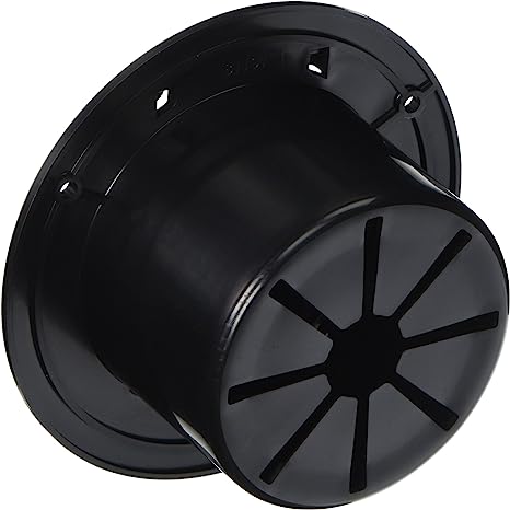 RV Designer Round Electric Cable Hatch Deluxe- Black