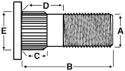 Redline 1/2" x 1-7/8" Drive-in Studs